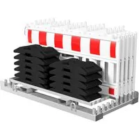 Schake Set-Absperrschranken Lager Traverse Adapter RA1/A Weiß-Rot 10 Stück