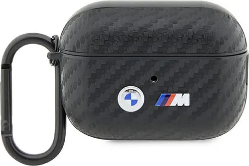 BMW Carbon Case für AirPods Pro 2 (2022/2023) - Schwarz - Kopfhörer Zubehör: Hochwertiges BMW Carbon Etui mit doppeltem Metall-Logo, bietet außergewöhnlichen Schutz und verleiht Ihren AirPods Pro 2nd gen einen eleganten Look.