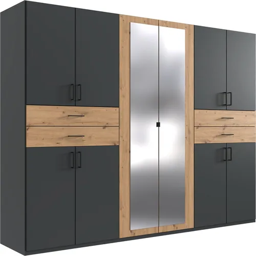 Wimex Kleiderschrank Taiga mit Spiegel - Moderner Kleiderschrank mit großzügigem Stauraum und praktischem Spiegel, ideal für stilvolle Schlafzimmer und optimale Organisation.