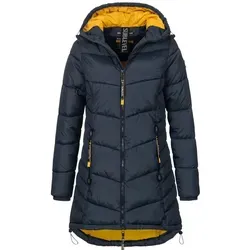 SUBLEVEL Steppjacke Damen Parka mit Kapuze - Funktionsjacke aus 100% Polyester, ideal für kalte Wintertage, bietet Wärme und Stil in Inkwell Blue.