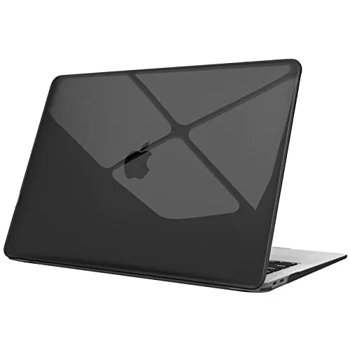 Fintie Hülle kompatibel mit MacBook Air 13 (2018-2020 Version) A2337(M1)/A2179/A1932, Ultradünne Hartschale Schutzhülle Snap Case, Schwarz