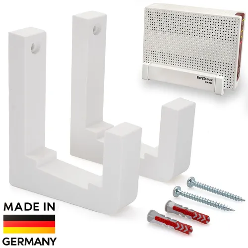 Fritzbox Wandhalterung AVM FRITZ!Box 6690 / 6590 / 6591 Cable 2 x Wandhaken NEU