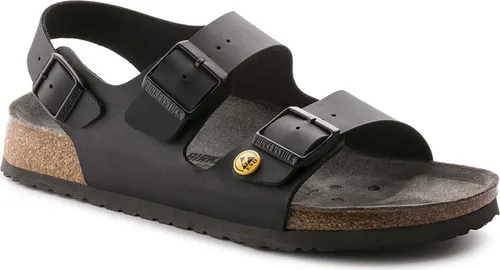 Birkenstock Sandalen MILANO ESD Schwarz 42 - Wanderschuhe mit ESD-Schutz, ideal für lange Arbeitstage. Das anatomische Kork-Latex-Fußbett und verstellbare Riemen bieten optimalen Halt und Tragekomfort.