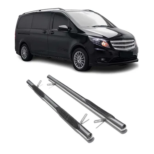 OMAC Edelstahl Trittbretter für Mercedes Vito W447 2014-2025 - Robuste Trittbretter aus Edelstahl für Mercedes Vito W447, ideal für einfachen Zugang und zusätzlichen Schutz. Perfekte Passform für L1/L2 Modelle.