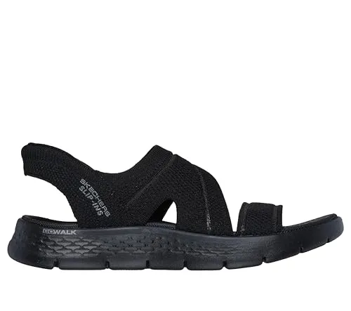 SKECHERS SLIP-INS GO WALK FLEX Schwarz - Wanderschuhe mit innovativer Goga Mat Technologie für optimalen Komfort. Einfach reinschlüpfen, waschmaschinenfest und perfekt für Stadt und Natur.