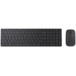 Microsoft Designer Bluetooth Desktop Tastatur und Maus Set - Schwarz - Elegantes Set für den Bürogebrauch: Kabellose Tastatur mit 105 Tasten und komfortabler Maus. Ideal für effizientes Arbeiten ohne Kabelsalat.