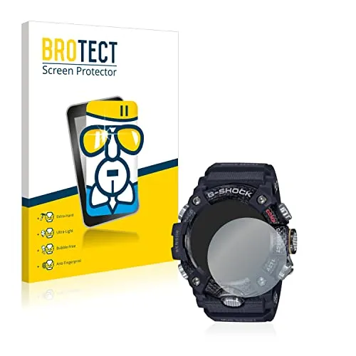 BROTECT Schutzglas für Casio G-Shock Mudmaster GG-B100-1AER Schutzfolie Panzer Folie Glas [Extrem Kratzfest 9H, Anti-Fingerprint, Ultra-Transparent]