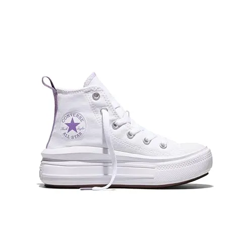Converse Chuck Taylor All Star Move Platform Sneaker - Sneaker - Stylischer Lifestyle-Schuh mit bequemer Plattform und trendigem Design in Weiß/Purple für einen modernen Look.