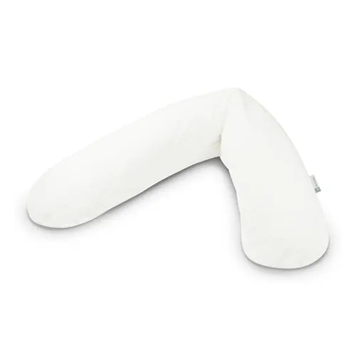 Theraline Original Stillkissen BIO-Jersey Weiß - Stillkissen aus BIO-Jersey mit antiallergenen EPS-Mikroperlen für perfekte Anformung und Unterstützung beim Stillen. Waschbar bis 60 Grad, ideal für Mamas und Babys.