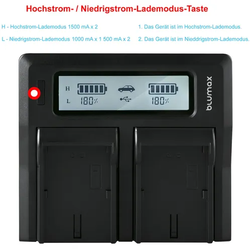Dualladegerät für Sony NP-BX1 RX100 III IV V VI VII HX90V HX400V
