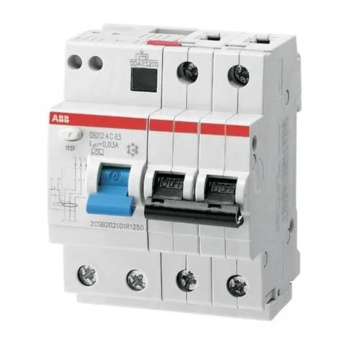 ABB DS202A-K40/0,03 FI/LS-Kombination - Schutzschalter mit integrierter Fehlerstromschutzfunktion, ideal für sicheren Stromschutz in Wohn- und Gewerbegebäuden.