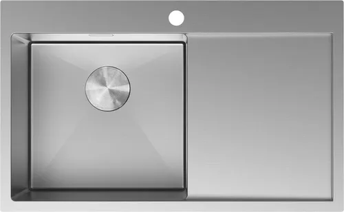 Mexen Exar Edelstahlspüle 1-Becken mit Abtropffläche links 780 x 480 mm - Hochwertige Mexen Exar Edelstahlspüle mit praktischer Abtropffläche links. Ideal für die moderne Küche, bietet sie eine elegante Lösung für alle Spülbedürfnisse.