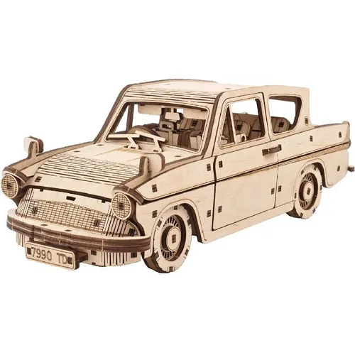 UGEARS Harry Potter Fliegender Ford Anglia 3D Puzzle - 3D-Puzzle für Erwachsene, mit Federantrieb und einzigartiger Funktion: Türen und Sitze klappen auf Knopfdruck. Perfekt für Harry Potter-Fans und kreative Bastelprojekte.