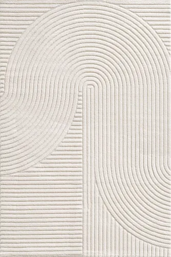 Novel Webteppich Elio, Creme, Beige, 140x200 cm - Eleganter Boho-Webteppich in Creme, ideal für Fußbodenheizung, mit 14 mm hohem Flor für ein angenehmes Gefühl und langlebige Qualität – perfekt für jedes Interieur.