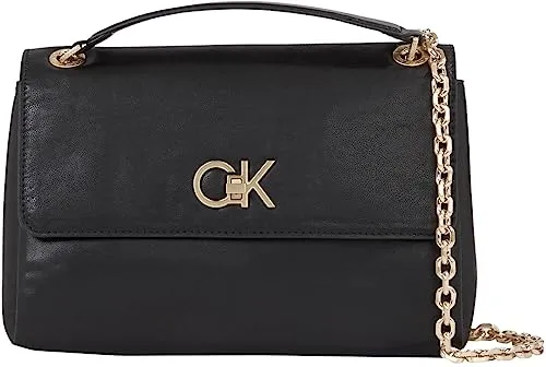 Calvin Klein Crossbody Bag schwarz (baxblack) - Umhängetasche in modernem Design mit wandelbarem Kettenschulterriemen, aus 51% recyceltem Material – ideal für jeden Anlass und perfekt für stilbewusste Frauen.
