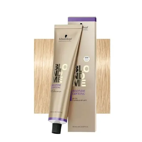 Schwarzkopf BlondMe Blonde Lifting Sand 60ml - Haarfarbe für perfektes Blond, mit Anti-Metal Bond Protection Technologie für bis zu 5 Stufen Aufhellung und minimierten Haarbruch. Ideal für Blondtöne ab Basis 6.