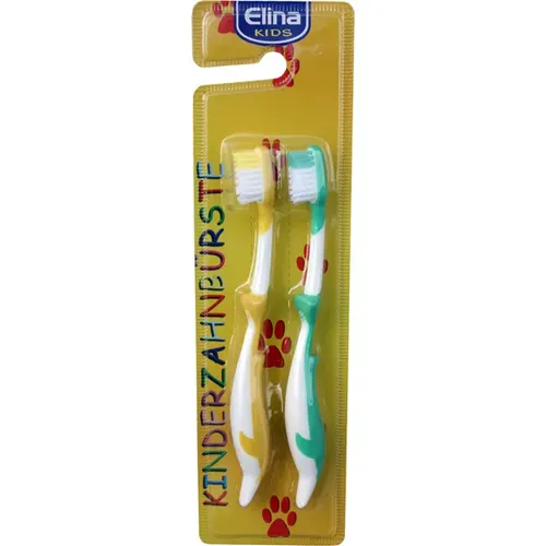 Zahnbürste für Kinder 2 er Pack weiche Borsten, breiter Delfin Griff für sicheren Griff