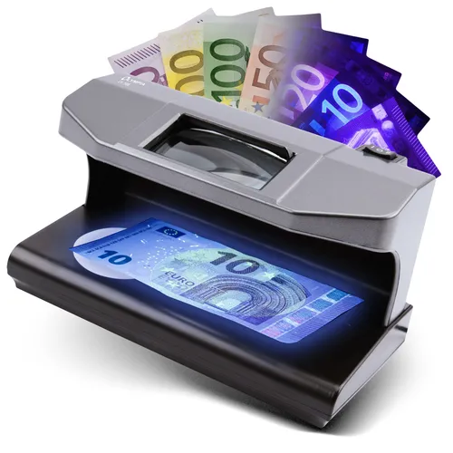 Olympia Geldscheinprüfer UV 588 - Card-Reader mit 2x3 W UV-LEDs, ideal zur Prüfung von Geldscheinen, Schecks und Ausweisen. Enthält Weißlicht und Magnetsensor für umfassende Sicherheitsanalysen.
