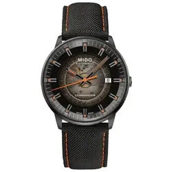 Mido Commander II Automatic M021.407 – Elegante Automatikuhr - Herrenuhr mit 40mm Edelstahlgehäuse, schwarzem Textilarmband und wasserdicht bis 5 bar – perfekter Begleiter für jeden Anlass.