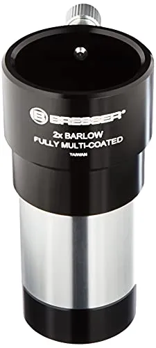 Bresser Teleskop Barlow Linse 2-fach - Barlowlinsen für Teleskope, verdoppeln die Brennweite und Vergrößerung für brillante Planeten- und DeepSky-Beobachtungen mit exzellenter Abbildungsqualität.
