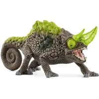 Schleich ELDRADOR CREATURES 42677 BattleCave Steinchamäleons - beeindruckende Actionfigur, schützt den Weltenkristall mit Katapult und großen Augen