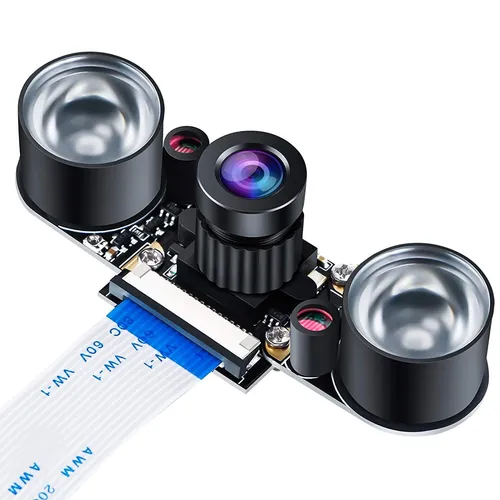 AZ-Delivery Raspberry Pi Kamera Modul mit Nachtsicht 5MP - Sonstige Komponenten: Infrarot-Kamera mit 5MP OV5647 Sensor, ideal für Nachtsicht bis 1,5 m, einstellbare Brennweite und 1080p Videoqualität für Raspberry Pi.