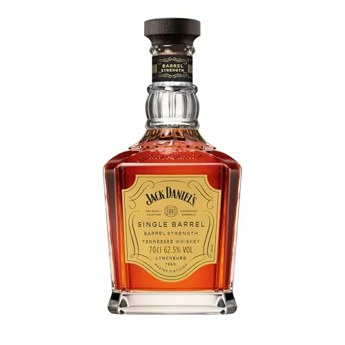Jack Daniels Single Barrel Strength - Tennessee Whiskey - Limitierte Abfüllung mit 62,5% Vol., ideal für Whisky-Liebhaber, die das volle Aroma erleben möchten. Perfekt pur oder in Cocktails.