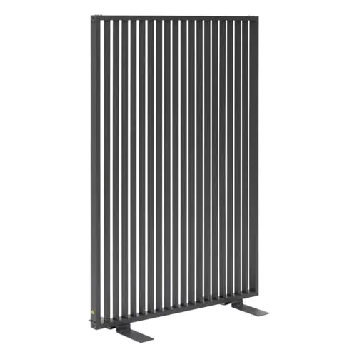 Hespéride Outdoor-Sichtschutz ZUPTA Graphit - 120 x 50 x 180 cm - Badezimmer-Zubehör, aus epoxidbeschichtetem Aluminium für langlebigen Schutz und stilvolle Privatsphäre im Außenbereich.