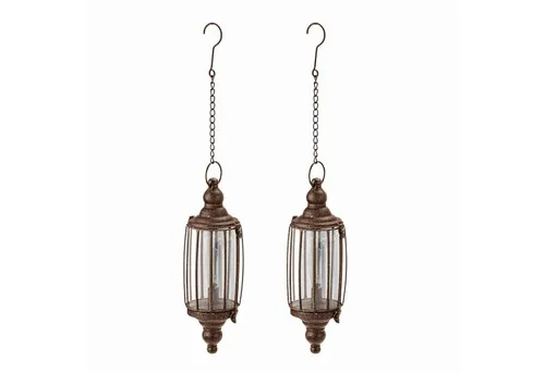 Loberon LED-Hängelaterne 2er Set Flavin – Nostalgisches Antik-Flair - Dieses kunstvoll gearbeitete 2er Set Hängelaternen bringt nostalgisches Flair in Ihren Außenbereich. Mit authentischer Patina und inkludierten Leuchtmitteln, ideal für stimmungsvolle Abende.