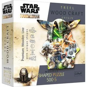 Trefl Puzzle 20169, Star Wars - The Mandalorian, Holzpuzzle, ab 12 Jahre, 500+5 Teile