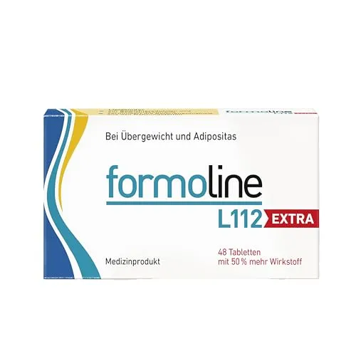 formoline L112 EXTRA - Kalorienmagnet zur Gewichtsreduktion, bindet bis zu 66 % der Nahrungsfette, 48 Tabletten für nachhaltige Kontrolle