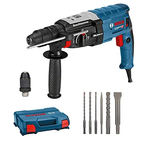 Bosch Professional Bohrhammer GBH 2-28 F mit Bohr-Meißel-Set - Bohrmaschine für präzises Arbeiten mit einem Gewicht von nur 3,1 kg. Ideal für Profis, ausgestattet mit Schnellspannfutter und 880 W Leistung.