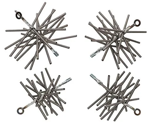 KOTARBAU Schornsteinbesen 140 mm Aus Federstahldraht Flexibel Robust Kaminbesen Rußbesen Kaminbürste Kaminreiniger Gemauerte Schornstein Kamin