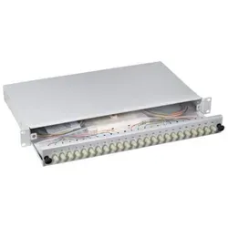 Spleißbox ST 50/125μm OM2 nicht -- ausziehbar 12 Pigtails/12 Kuppl. Glasfaserverkabelung Glasfaser