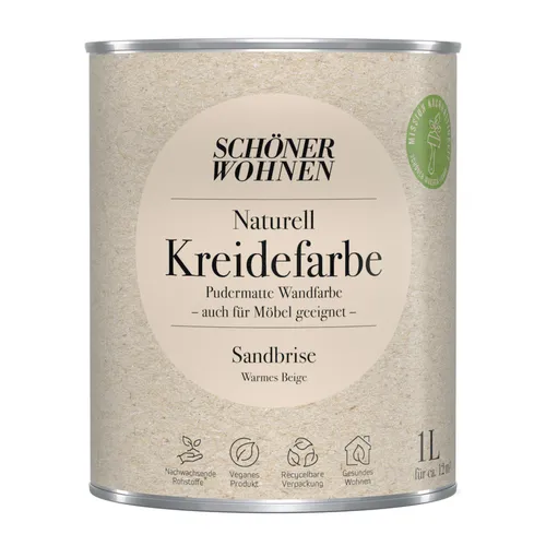 1L Schöner Wohnen Naturell Kreidefarbe Sandbrise, Warmes Beige