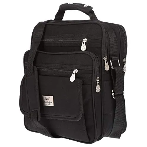 Christian Wippermann Umhängetasche Modell M - Herren Schultertasche im Hochformat, ideal für Arbeit und Reisen. Hochwertige Verarbeitung mit viel Stauraum und individuell einstellbarem Trageriemen.