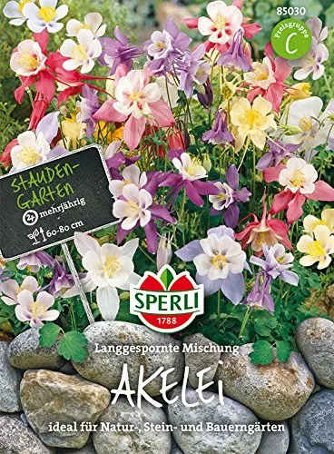 SPERLI Akelei-Samen "Langgespornte Mischung" - Bunte Blütenvielfalt - Die SPERLI Akelei-Samen bringen mehrjährige, winterharte Stauden mit großen, farbenfrohen Blüten. Ideal für Staudenbeete und Gärten, blühen sie wochenlang und setzen farbliche Akzente in Ihrem Garten.