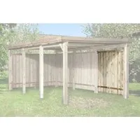 Seitenwand weka für Carport 617,618 - 181x181 cm kesseldruckimprägniert - Gartenhäuser - Robuste Seitenwand aus kesseldruckimprägniertem Holz für optimale Wetterbeständigkeit und Langlebigkeit.