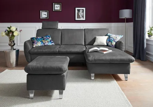 sit&more Ecksofa Daytona L-Form, mit Federkern, einer Kopfstütze und wahlweise mit Bettfunktion