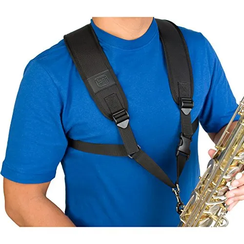 ProTec A306M Universal Saxophon-Gurt mit Metallschnalle, groß, Schwarz