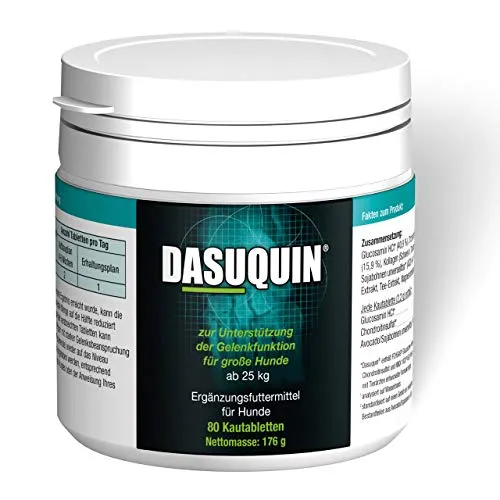 Dasuquin Kautabletten für große Hunde 80 - Gelenkunterstützung mit Glucosamin und Chondroitin, verbessert die Beweglichkeit und Knorpelgesundheit