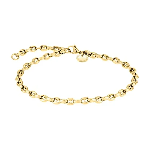 Liebeskind Berlin Fußkette LJ-1022-A-27 IP Gold - Elegantes Fußkettchen aus Edelstahl in IP Gold, 27 cm lang, perfektes Accessoire für jeden Anlass, ideal zum Kombinieren mit anderem Schmuck.