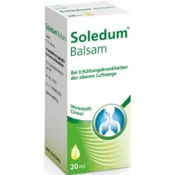Soledum Balsam 20 ML - Arzneimittel zur Linderung von Erkältungsbeschwerden der oberen Atemwege. Unterstützt die Atmung bei Schnupfen und Bronchitis und ist ideal für die äußere Anwendung.