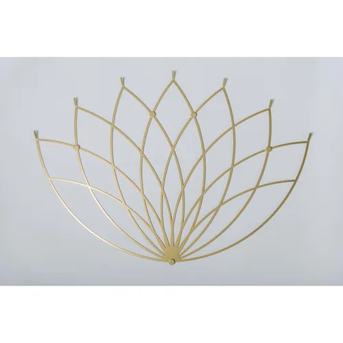moebel-direkt-online Wandgarderobe Lotos - Stilvolle Design-Garderobe in Gold - Garderobe mit 7 Haken aus hochwertigem Metall, pflegeleicht und ideal für einen eleganten Eingangsbereich.