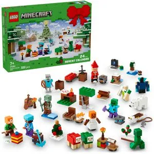 LEGO Minecraft 21280 Adventskalender 2025 - LEGO-Bausatz für Kinder ab 7 Jahren, mit 300 Bausteinen und vielen Überraschungen – perfekt um die Wartezeit auf Weihnachten zu verkürzen!