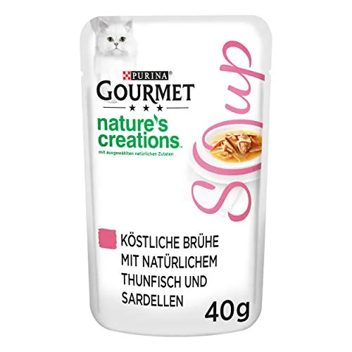 Gourmet Crystal Soup für Katzen mit naturbelassenem Thunfisch und Sardellen, 32er Pack (32 x 40g)