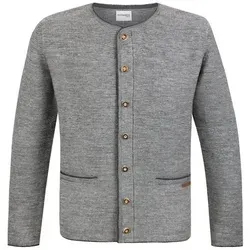 Bergfeuer Herren Trachtenjanker Castello Strickjacke, Hellgrau, Größe 48 EU - Vielseitige Strickjacke mit zeitlosem Design, ideal für festliche Anlässe oder den Alltag. Kombinierbar mit verschiedenen Outfits für einen eleganten Look.