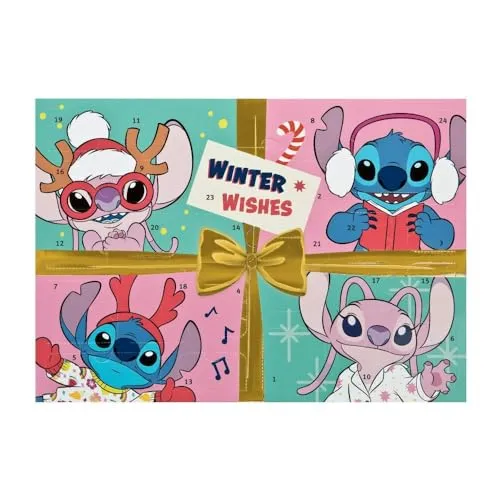 Lilo & Stitch Adventskalender - Advents- & Weihnachtskalender mit 24 Überraschungen, ideal für Fans des Disney-Klassikers und zur Einstimmung auf die Festtage.