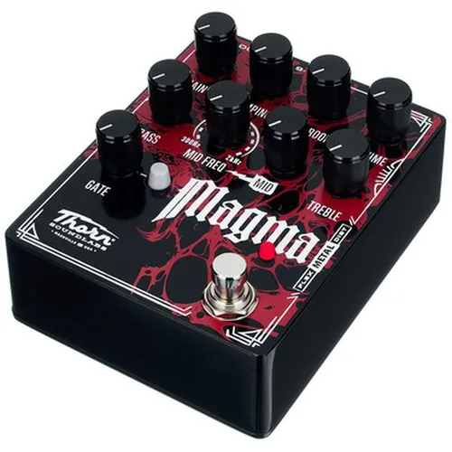 Thorn Soundlabs Magma - Flex Metal Dist Guitar Effect Pedal - Effektgerät für Gitarre & Bass mit integriertem Noise Gate für straffe High-Gain-Sounds und präzise Klangformung, ideal für aggressive Metal-Sounds.