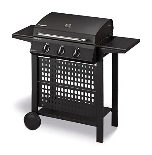 Enders Gasgrill SAN DIEGO NEXT 3 - Grill mit 3 stufenlos regulierbaren Edelstahlbrennern, ideal für Balkon und Camping. Inklusive Grillthermometer für perfekte Grilltemperatur.